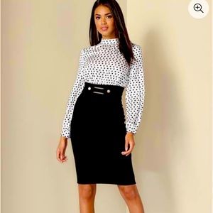 NEW WITH TAGS! Venus Belted Pencil-Skirt Dress, size Large